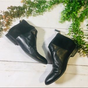 Nine West Black Orion Suede Leather Ankle Boots